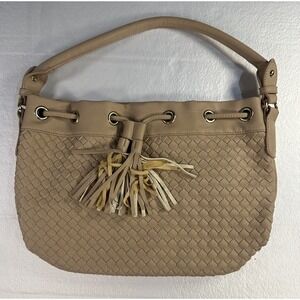 Tan Faux Leather Purse NOATD Handbag - Very Nice Great Condition